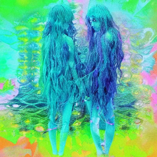 Prompt: “TOGETHER is more - Data NFT Season 1 contributor in seapunk style featured on artstation in the style of Monet - series element 2”