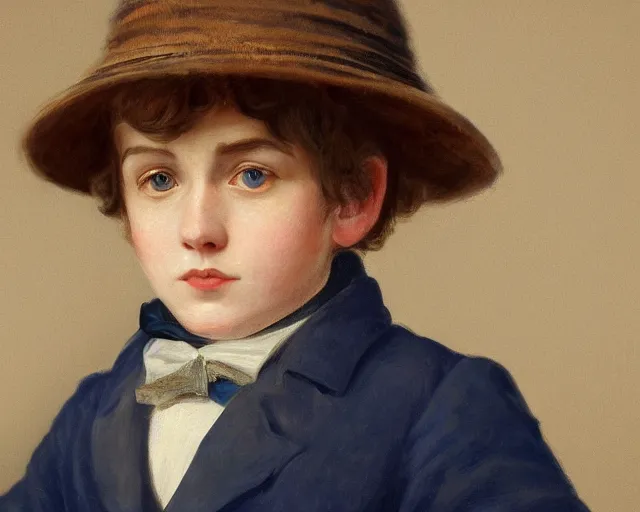 Image similar to detailed portrait of a Victorian boy with azure eyes and feline features of a tiger!!! to his face!!! by Johannes wessmark. 45 degree light angle, sunlight. hype realistic, 4K HD wallpaper, full color.