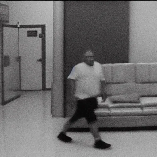 Prompt: cctv footage of big foot