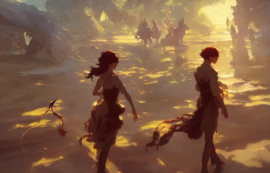 Image similar to greg manchess concept art of a the winding flower dimension, key visual, ambient lighting, highly detailed, digital painting, artstation, concept art, sharp focus, by makoto shinkai and akihiko yoshida and hidari and wlop and greg rutkowski