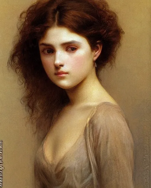 Prompt: realistic detailed face portrait of young beautiful woman by Alexandre Cabanel