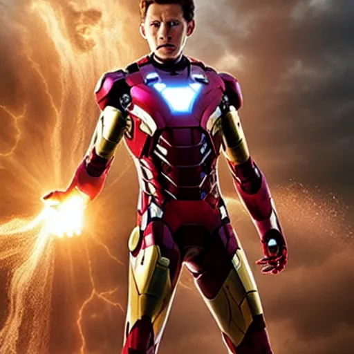 Image similar to tom holland as iron man