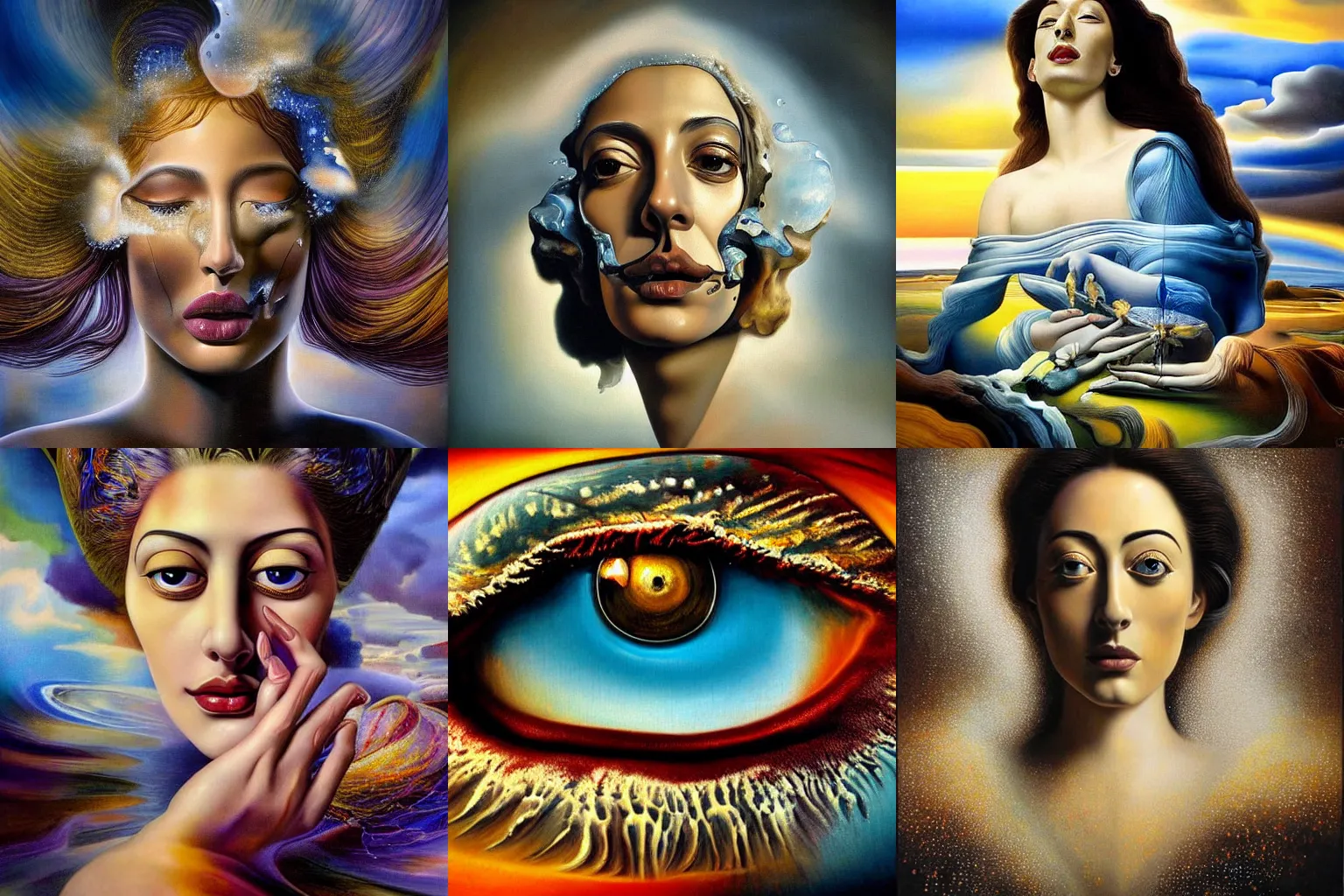 Prompt: a beautiful immaculate majestic h-res painting of melting emotions by Salvador Dali high detail, award winning hyperrealistic, photorealistic, octante render, elegant, cinematic, high textures, hyper sharp, 8k, insanely detailed and intricate, graphic design, cinematic atmosphere, hypermaximalist, hyper realistic, super detailed, 4k HDR hyper realistic high quality