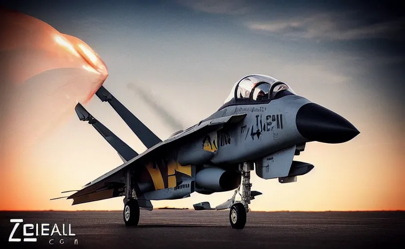 Image similar to tomcat replica, top gun maverick, flares and chaffs, futuristic aircraft, realistic paint job, from ace combat 7, facing black explosions in windows, cosplay photo, stunning, dcs world style, bokeh soft, shot on 1 5 0 mm, zenithal lightning, trending on instagram, by award winning photographer, symmetrical features