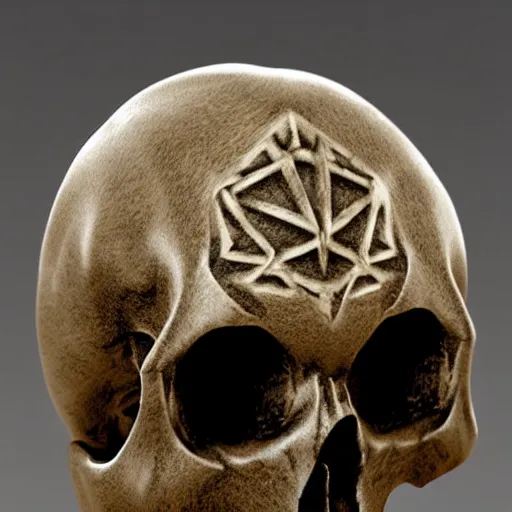 Image similar to d 2 0 merged with a demon skull, realistic photography, high detailed