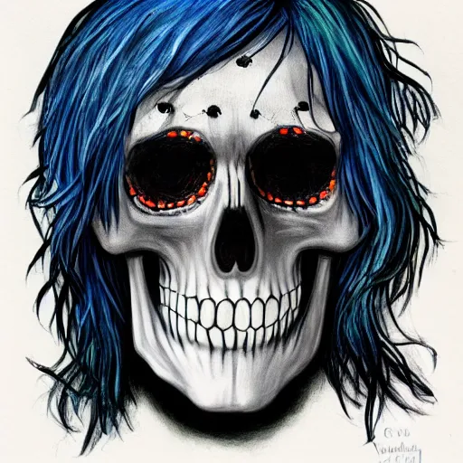 Image similar to noel fielding skull