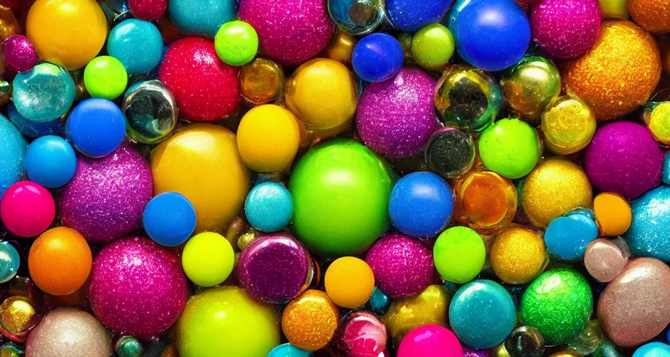 Prompt: a close up photo of atoms, electrons and quarks, colorful, macro, hyperdetailed