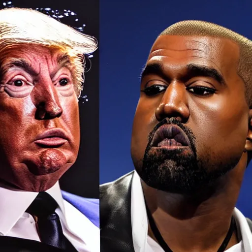 Prompt: kanye west as donald trump