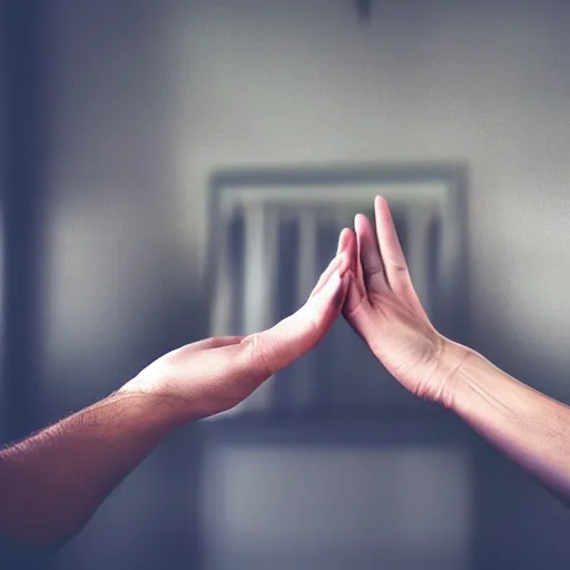 Prompt: Photo of a model showing hands, bold, self confidence, cinematic,HDR,focus,