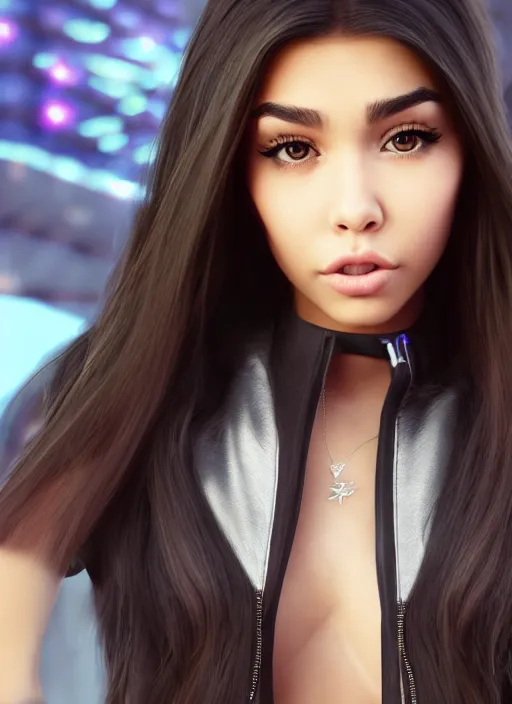 Image similar to Madison Beer as a video game character, digital art, unreal engine, unreal engine render, blender render, render, 4k, coherent