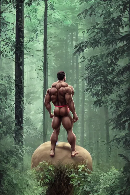 Prompt: gigachad luigi bodybuilder in the forest by ilya kuvshinov, ernest khalimov body by sleekntears, super mario bros symmetrical face concept art, hyper realistic, intricate, elegent, highly detailed, digital painting, concept art, smooth, sharp, focus, illustration, art by artgerm and greg rutkowski and alphonse mucha, artstation