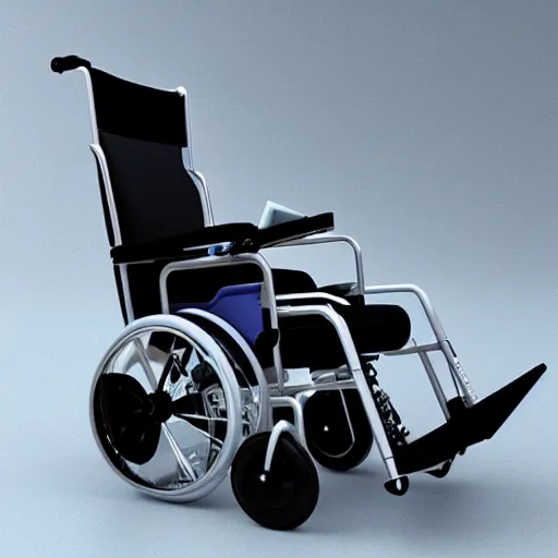 Prompt: a wheelchair, a computer rendering by an gyeon, behance contest winner, panfuturism, hard surface modeling, behance hd, rendered in cinema 4 d
