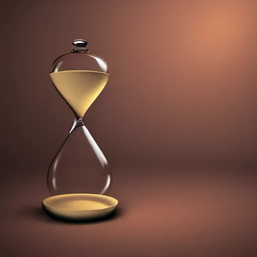 Prompt: An hourglass containing clouds that determines the time and method of death, 3d model, 8k, 4k, bright, horrifying, surreal