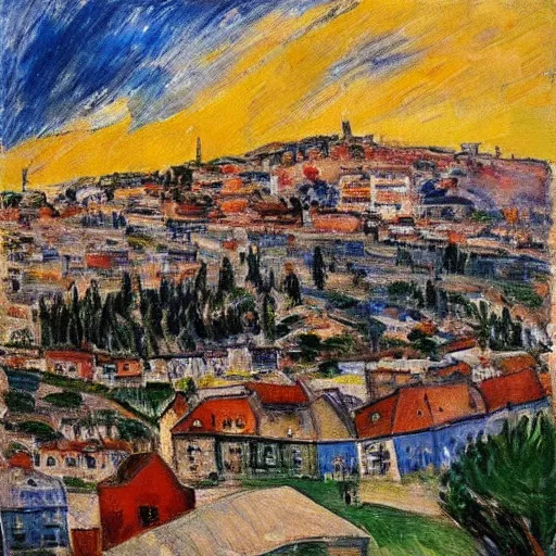 Prompt: valparaiso by maurice utrillo