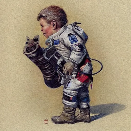 Image similar to (((((((boy in a retro space suit))))))) . muted colors. by Jean-Baptiste Monge !!!!!!!!!!!!!!!!!!!!!!!!!!!!!!!!!!!!!!!!