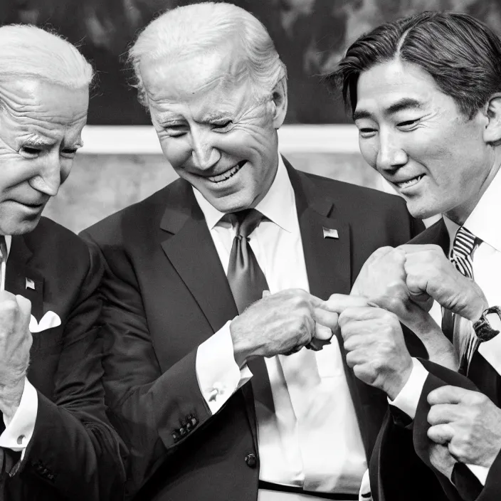 Image similar to trump and biden boxing matcha, b & w detailed sharp photo