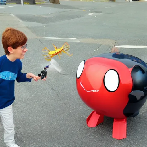 Prompt: giant robot anglerfish with a human puppet as a lure