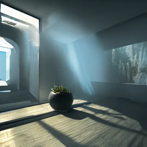 Image similar to a hyperrealistic 3 d render of a dmt trip, photorealism, dramatic lighting, volumetric lighting, 8 k, unreal engine, octane render