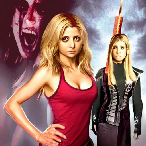 Prompt: Sarah Michelle Gellar as Buffy Summers in Mortal Kombat 11