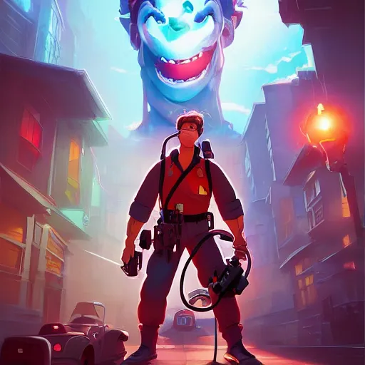 Prompt: hero world ghostbusters, behance hd by jesper ejsing, by rhads, makoto shinkai and lois van baarle, ilya kuvshinov, rossdraws global illumination