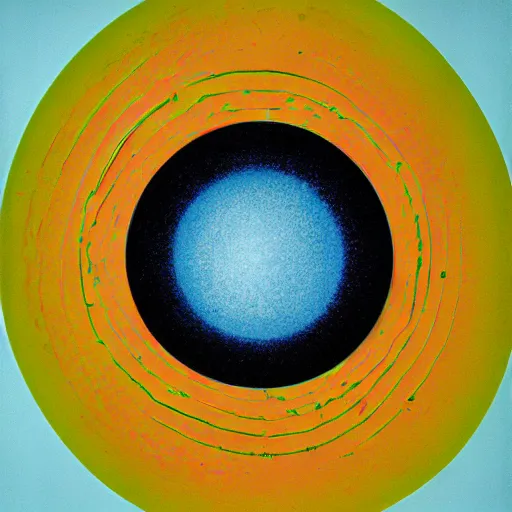Prompt: joyful, playful by willi baumeister, by oskar fischinger. body art. using data from a nasa exoplanet space telescope, scientists discovered a jupiter - like world 3 7 9 light - years from earth, orbiting a star similar to our sun.