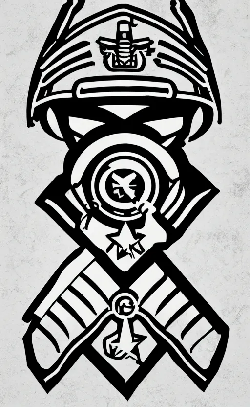 Prompt: shoulder patch design, soldier girl, anime style, clean logo design, military insignia, no text, soldier clothing, realistic military gear, 70mm, inspired by famous brands, made in photoshop, no background, vector line art, by professional designer, intricate, realistic human anatomy, meme culture, highly detailed, high resolution, for printing, contrast colors, realistic gun