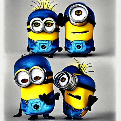 Prompt: x - ray of minions