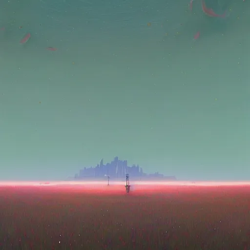 Prompt: most beautiful place in the universe by simon stalenhag and gerardo dottori, oil on canvas