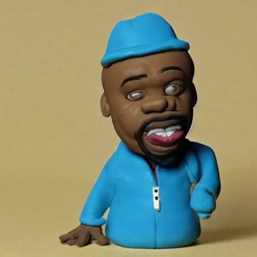 Prompt: biz markie made of clay, claymation