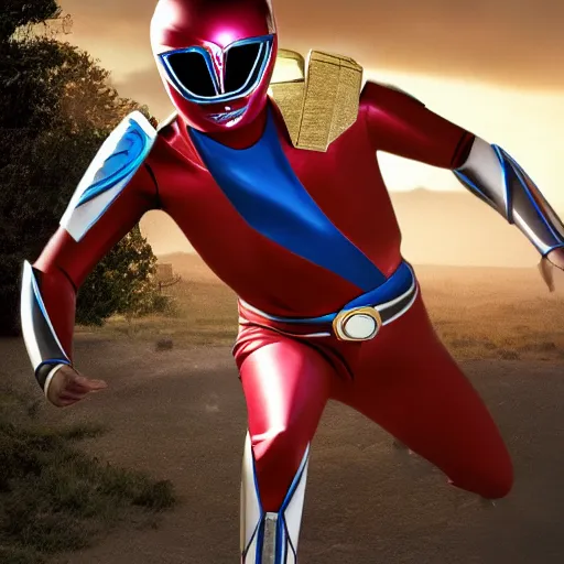 Prompt: hyper realistic concept of a power ranger 4 k