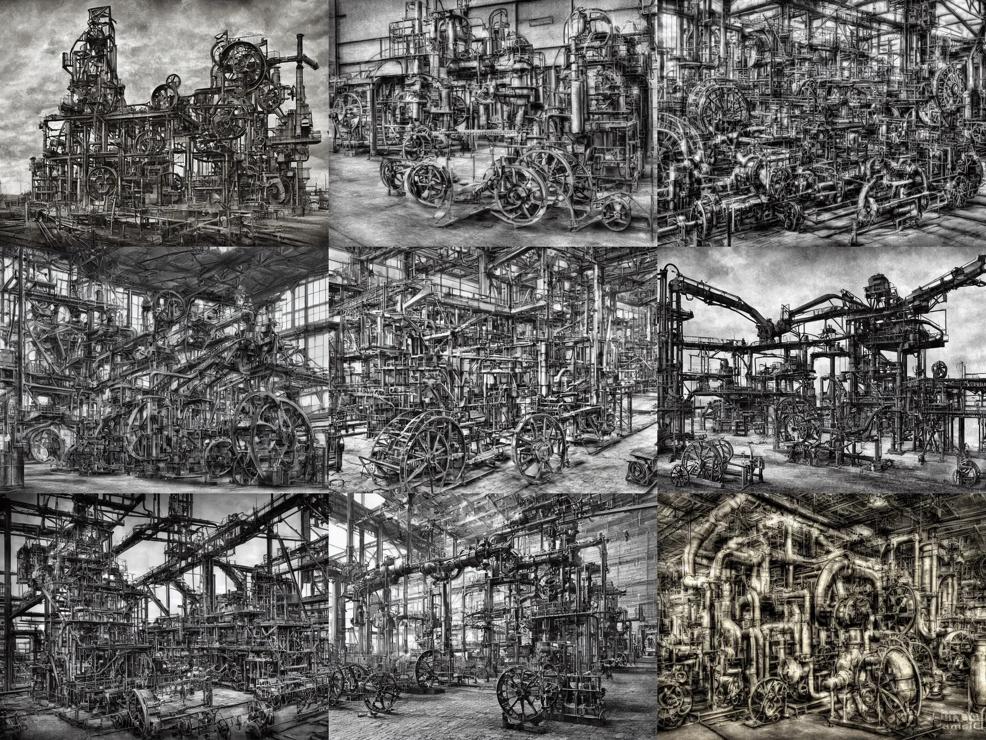 Prompt: industrial revolution machinery photograph realistic