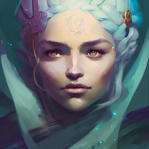 Image similar to a beautiful portrait of a beautiful jade sorceress, game of thrones concept art by pete mohrbacher and guweiz and ilya kuvshinov, digital art, highly detailed, intricate, sharp focus, trending on artstation hq, deviantart, unreal engine 5, 4 k uhd image