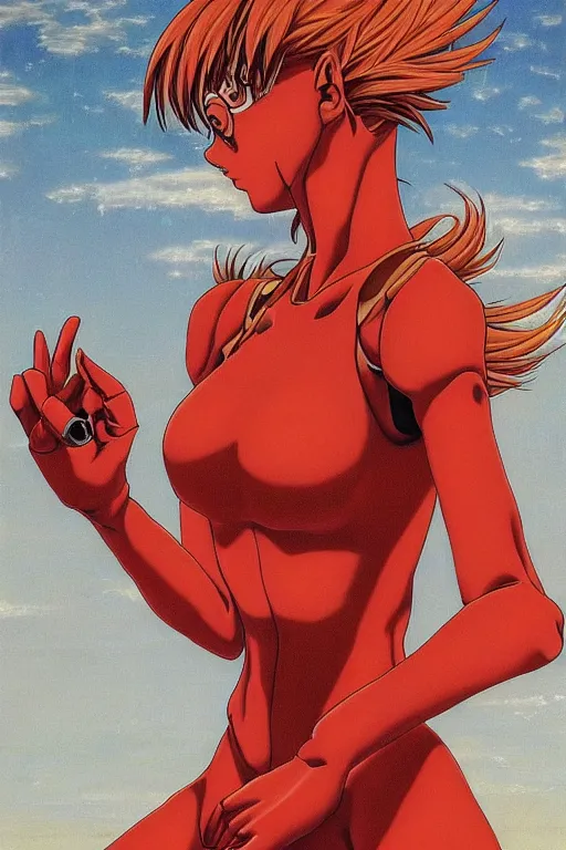 Prompt: Portrait of Asuka Langley Soryu from Evangelion, Renaissance painting, 8k, hyper detailed, insanely detailed and intricate, golden ratio, hypermaximalist, elegant, ornate, luxury, elite, ominous