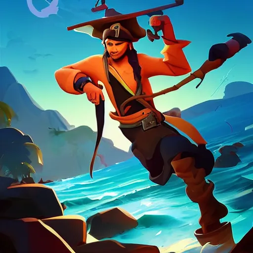 Image similar to painting treasure on sea of thieves game smooth median photoshop filter cutout vector, behance hd by jesper ejsing, by rhads, makoto shinkai and lois van baarle, ilya kuvshinov, rossdraws global illumination