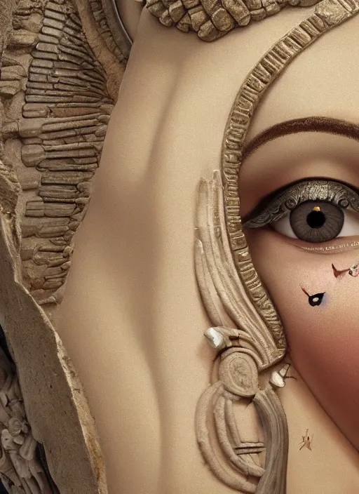 Prompt: closeup of cleopatra's palace, depth of field, zeiss lens, detailed, symmetrical, centered, fashion photoshoot, by nicoletta ceccoli, mark ryden, lostfish, earl nore, hyung tae, frank frazetta, breathtaking, 8 k resolution, extremely detailed, beautiful, establishing shot, artistic, hyperrealistic, octane render