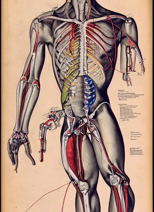 Image similar to vintage medical anatomical illustration of chucky from child's play ( 1 9 8 6 ), highly detailed, labels, intricate writing