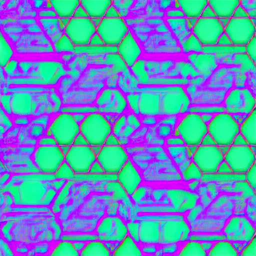 Prompt: cyber pattern with hexagons in neon colors in cyberpunk style