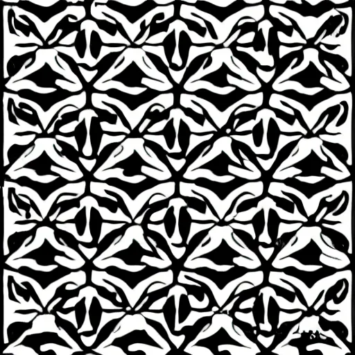 Prompt: Black and white SVG pattern