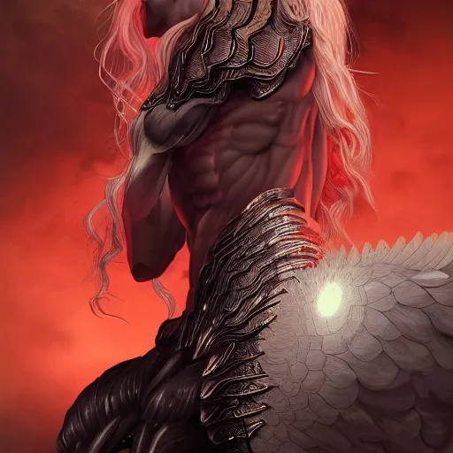 Prompt: illustration of griffith, hyper detailed, digital art, trending in artstation, cinematic lighting, studio quality, anime