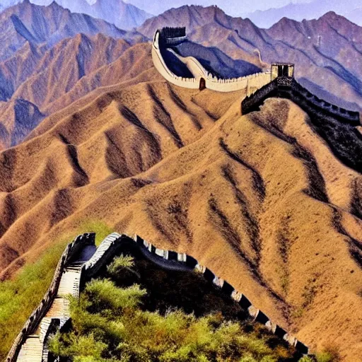 Prompt: The Great Wall of Saudi Arabia, top post of all time on /r/ImaginaryLandscapes subreddit