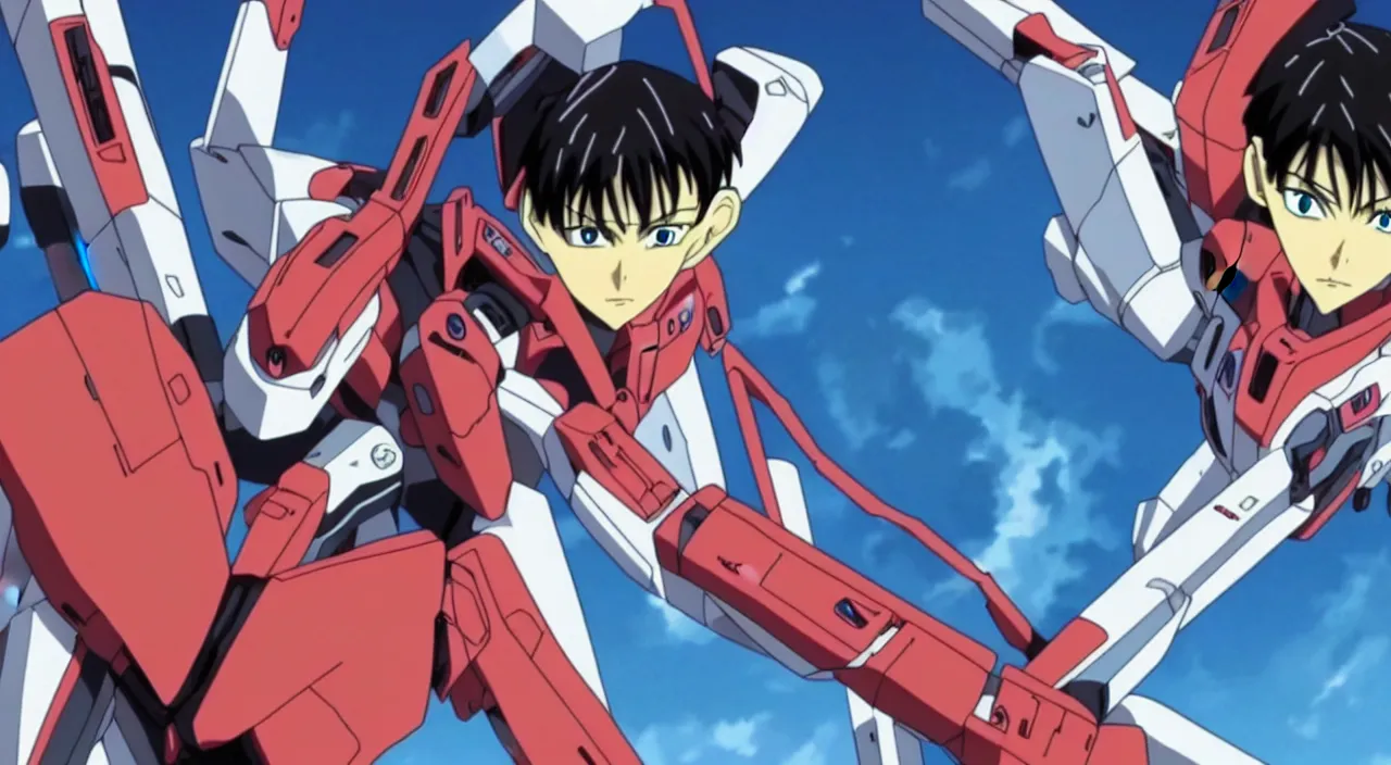 Image similar to ikari shinji piloting gelendvagen, evangelion anime, full hd, hd anime, hd anime wallaper