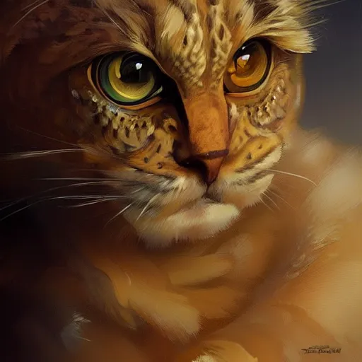 Image similar to portrait of garfield, intricate, elegant, highly detailed, digital painting, artstation, concept art, smooth, sharp focus, illustration, art by artgerm and greg rutkowski and alphonse mucha