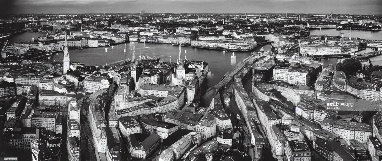 Prompt: Professional photo of Stockholm from the year 3000, Arriflex ii, 35mm lens, award-winning, city, traffic