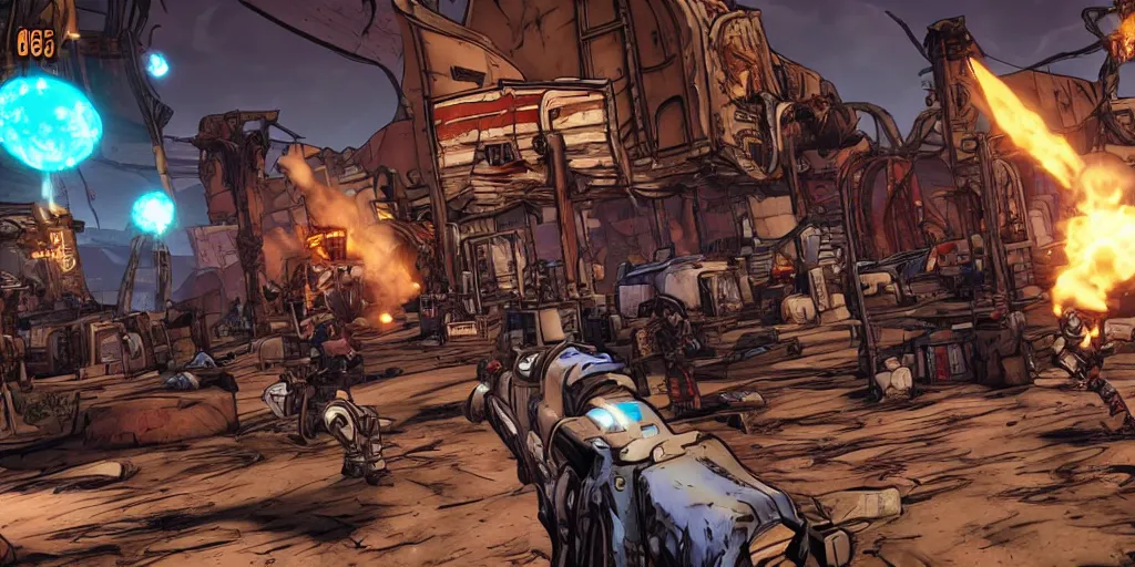 Prompt: screenshot from the game borderlands 3, highly detailed