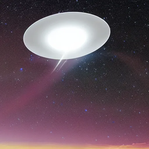 Prompt: picture of a ufo taken with a cell phone