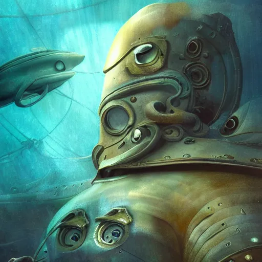 Image similar to 2 0, 0 0 0 leagues under the sea, artstation hall of fame gallery, editors choice, # 1 digital painting of all time, most beautiful image ever created, emotionally evocative, greatest art ever made, lifetime achievement magnum opus masterpiece, the most amazing breathtaking image with the deepest message ever painted, a thing of beauty beyond imagination or words