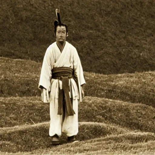 Image similar to of a rabbit samurai in the film seven samurai, film still