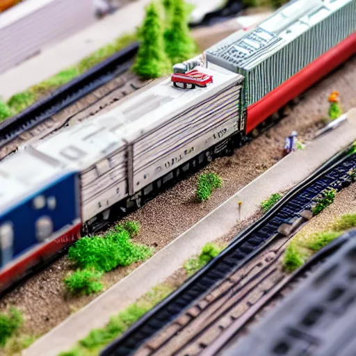 Image similar to macro photo of a miniature ho scale world trade center, taken with canon 8 0 d, canon 1 0 0 mm f / 2. 8