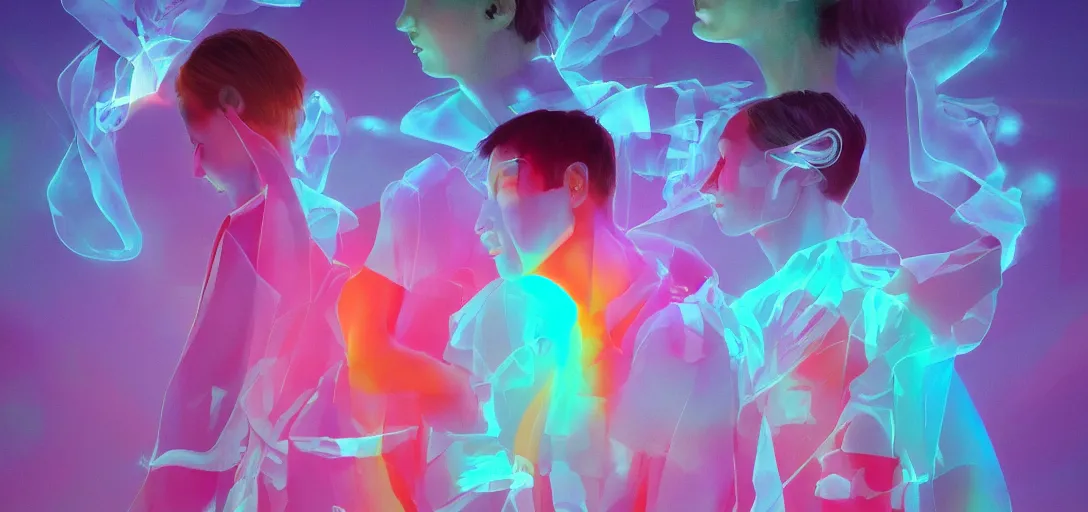 Prompt: xray photoshoot of couple hand holding, colourful vfx art, art by hsiao - ron cheng & james jean - presented as magazine collage style, volumetric light, colourful, sharp, detailed, digital painting, illustration, illustration, magazine collage, highly detailed, intricate detail, unreal engine, octae render