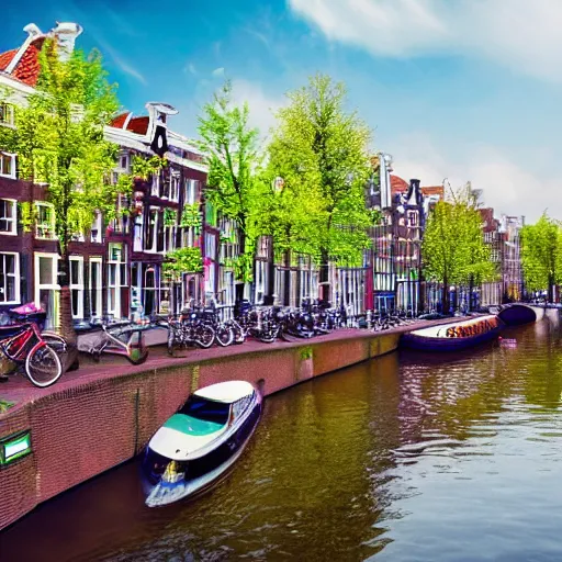 Image similar to amsterdam, concept photo, 2050